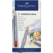 Faber-Castell Creative Studio Goldfaber Aqua Watercolor Pencils - Tin of 12 Colors (Red, Blue & More)