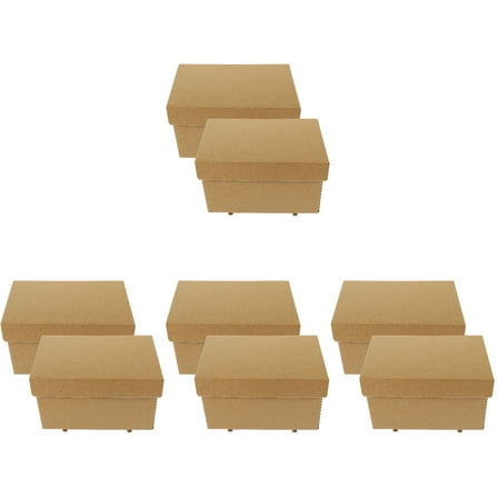 4 Count Boxes for Storage Document Bin with Lid Filing Organizer Office