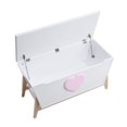 thumbnail image 2 of ACME Padma Youth Chest in White & Pink, 2 of 6
