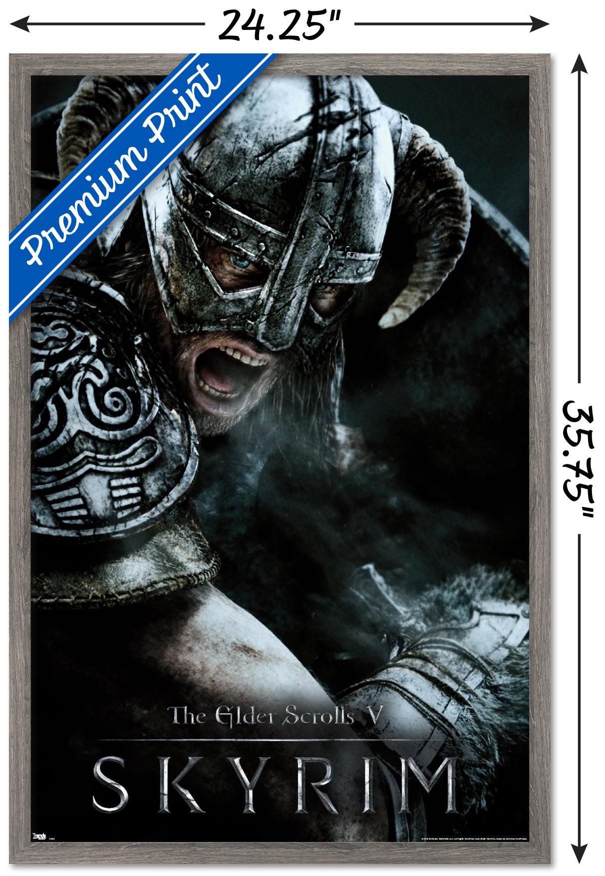 The Elder Scrolls V: Skyrim - Aerial Wall Poster, 22.375" x 34" Framed - image 3 of 5