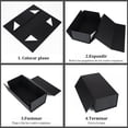 thumbnail image 3 of Cajas de Regalo, Paquete de 5 cajas con tapas y 5 tarjeta de felicitación, caja de propuesta con cinta para dama de honor, boda, Navidad, Halloween, regalo de cumpleaños (negro), 3 of 4