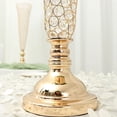 thumbnail image 5 of Balsa Circle 2 Gold Metal 28" Crystal Beaded Metal Trumpet Vases Centerpieces Party Events Decorations Supplies, 5 of 8