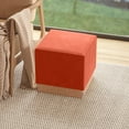 thumbnail image 4 of Seville Classics The Vineyard Collection Cork Storage Ottoman Cushioned Fabric, Padded Seat for Bedroom, Dorm, Loft, Living Room, Entryway, Hallway, Burnt Sienna, 15" Cube, 4 of 6