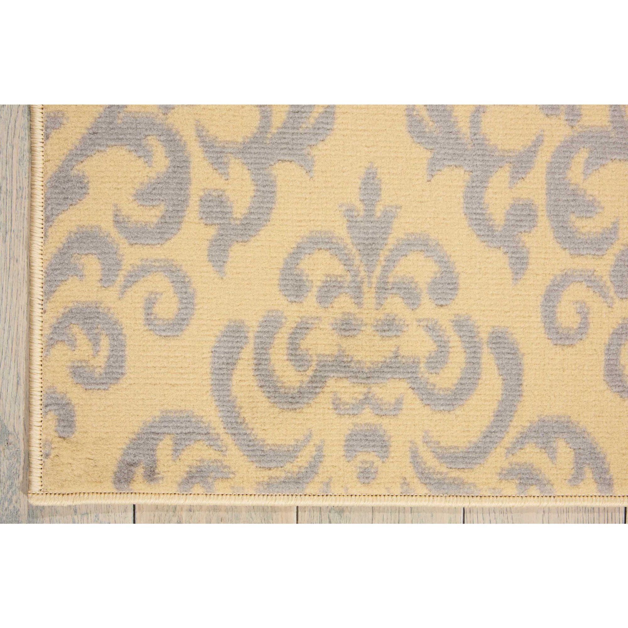 Nourison Grafix Damask Cream 5'3" x 7'3" Area Rug, (5x7)