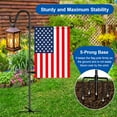 thumbnail image 3 of CNF Garden Flag Stand with Shepherd Hooks,50 In Garden Flag Holder with 5 Prong Base,Windproof Yard Flags Pole Holder with Clip and Spring Stoppers (No Flag) for Outside House,Lawn,Yard Decorations, 3 of 16