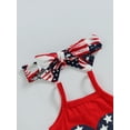 thumbnail image 5 of Bagilaanoe 4th of July Clothes for Newborn Baby Girls Heart Print Sleeveless Romper Tops + Star Shorts + Headband 3M 6M 12M 18M Infant Independence Day Outfits 3pcs Short Pants Set, 5 of 8