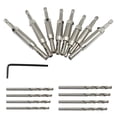 thumbnail image 2 of FRKSMD-16 PCS Self Centering Drill Bit Set, 5/64-1/4" VIX Bit Hinge Drill Bit, Quick-Change 1/4" Hex Shank with 1 Hex Key for Woodworking Window Door Hinge, 2 of 4