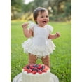 thumbnail image 2 of Toddler Baby Girls Lace Ruffle Bodysuit Dress Sleeveless Tutu Skirt Romper Baby Outfits Sunsuit, 2 of 7