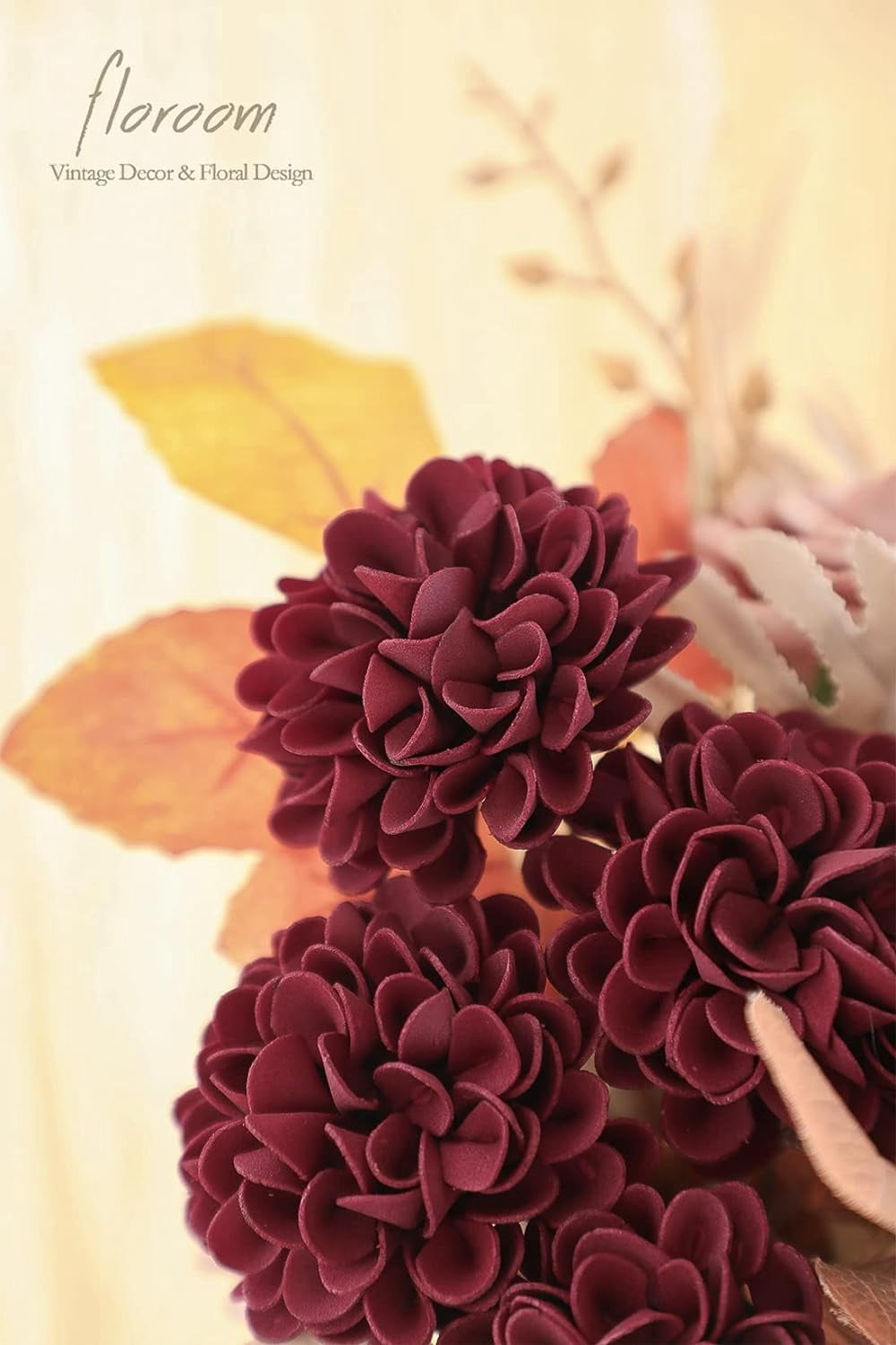 Artificial Dahlia Flowers 25pcs Real Looking Navy Blue Foam Fake Roses with Stems for DIY Wedding Bouquets Bridal Shower Centerpieces Floral Arrangements Party Tables Home Decoration