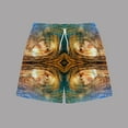 thumbnail image 2 of Homenesgenics Shorts for Women Fashion Men and Women Five Points Breathable Sports Surfing 3D Printing Seaside Vacation Beach Shorts Swimming Trunks, 2 of 3