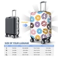 thumbnail image 2 of Luggage Cover Anti Scratch, Colourful Donut Doodle Print Elastic Suitcase Protector Fits 18-32 Inch Luggage, 2 of 2