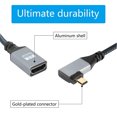 thumbnail image 2 of Cable adaptador Compatible con Micro HDMI de 20CM Convertidor Compatible con Micro HDMI 4K @ 60HZ, 2 of 7