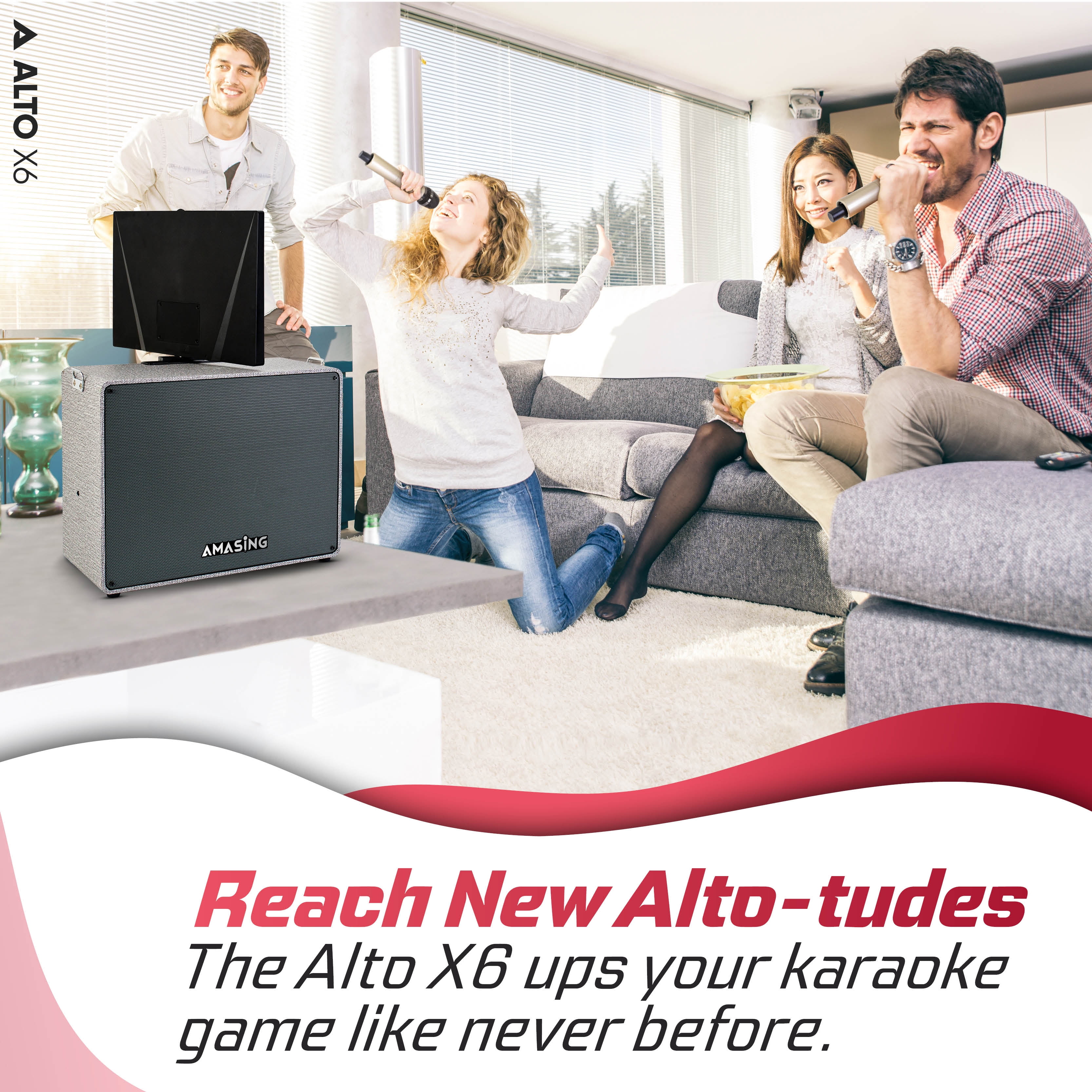 MASINGO Professional Karaoke Machine with 2 Cordless Mics MASINGO Professional Karaoke Machine with 2 Cordless Mics