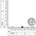 thumbnail image 3 of Gem Stone King 925 Sterling Silver Sky Blue Aquamarine and Red Garnet and Round White Lab Grown Diamond Tennis Bracelet for Women (3.25 Cttw, Gemstone Birthstone, Oval 6X4MM, 7.25 inches), 3 of 4