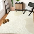 thumbnail image 1 of Modern Abstract Area Rug – Soft Low Pile Faux Wool Carpet – Non-Slip, Washable, Non-Shedding – Perfect for Living Room, Bedroom, 1 of 7