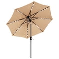 thumbnail image 1 of Solar LED 10FT Patio Umbrella – UV-Resistant Waterproof Outdoor Market Table Parasol with Easy Crank Tilt, 8 Ribs, Sun Shade for Garden, Pool, Lawn, Backyard – Color: Tan, 1 of 7