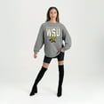 thumbnail image 3 of Women's Gameday Couture Gray Wichita State Shockers Oversized Pure Motion Corded Sweatshirt, 3 of 4