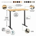 thumbnail image 3 of Bush Move 60 Series Natural Maple 48W x 24D Height Adjustable Standing Desk M6S4824ACBK, 3 of 9
