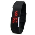 thumbnail image 2 of Men Women Fashion Silicone Red LED Sports Bracelet Touch Digital Wrist Watch,Black, 2 of 8