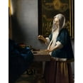 thumbnail image 2 of Vermeer, Johannes 20x24 White Modern Wood Framed Museum Art Print Titled - Woman Holding a Balance, 2 of 4
