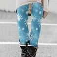thumbnail image 4 of Besolor Christmas Leggings for Women Snowflake Xmas Trees Printed Holiday Tights High Waisted Workout Gym Pants, 4 of 5