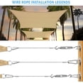 thumbnail image 5 of 44 Pcs Shade Sail Hardware Kit with 304 Stainless Steel Wire for Rectangle Square Shade Sail Installation,6 inch Sun Shade Sail Hardware for Garden,Outdoors,DIY Crafts B, 5 of 5
