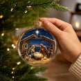 thumbnail image 6 of Liamobondopolis Glowing Christmas Story Ornament, Light Up Mini Holiday Scene with Holy Family, Shatterproof Acrylic Hanging Decor, 3.14 Inches, 6 of 6