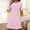 Pink, variant on FDGIU Women's Christmas Sleep Dress, Long Sleeve Comfy Soft Nightie, Round Neck Tshirt Dress Casual House Dress