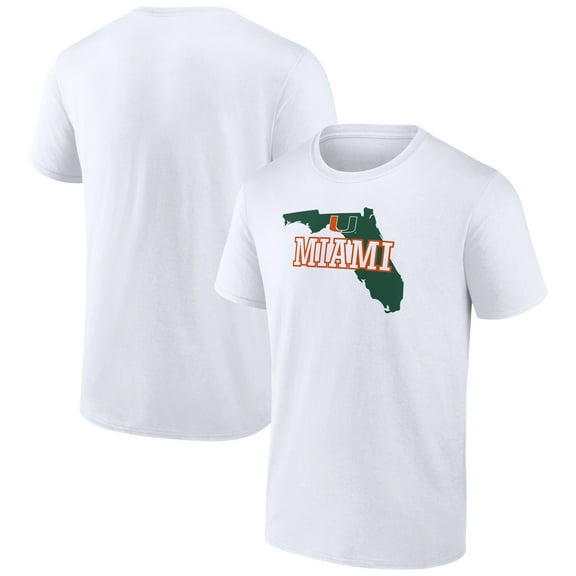 Men's White Miami Hurricanes Home State T-Shirt