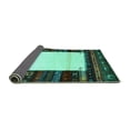 thumbnail image 2 of Ahgly Company Indoor Square Abstract Turquoise Blue Contemporary Area Rugs, 7' Square, 2 of 4