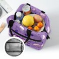 thumbnail image 6 of HUIACONG Purple Axolotl Pattern Insulated Lunch Bag, Waterproof Large Capacity Aluminum Film Material Insulated Lunch Tote for Daily Use Office Travel, 6 of 10