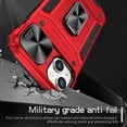thumbnail image 5 of SaniMore for iPhone 12 Stand Case, Slide Camera Cover 360 Degree Rotating Kickstand Magnetic Car Mount Hybird Tri-layer Rugged Shell Military-grade Shockproof Anti-drop Cover, Red, 5 of 10
