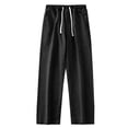 thumbnail image 7 of Sweatpants Jeans for Women Wide Leg High Waisted Baggy Pants Straight Leg Denim Pants Stretchy Trousers with Pockets Perfect for Gym Sessions Coffee Runs Black L, 7 of 7
