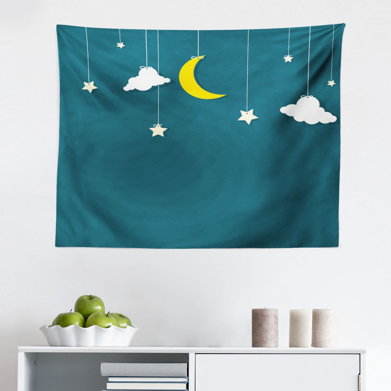 Cloud Tapestry, Hand Drawn Sky Illustration Outline Drawings Spring