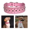 thumbnail image 3 of Collar de mascotas de Adudable, razas fuertes, uñas de champiñones , collar de perro de metal tachonado a para mascotas, perros de Rosa, 3 of 9