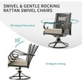 thumbnail image 4 of Kullavik 9 Pieces Dining Sets For 8,Rattan Wicker Chairs & Swivel Chairs,Large Iron Longboard X-leg Table W/ Parasol Hole,Outdoor & Indoor Patio Dinging Set For Patio,Backyard,Garden,Poolside-Sand, 4 of 5