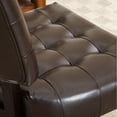thumbnail image 4 of Blended Leather Tufted Accent Chair with Oversized Seating, Offering Modern Style and Comfortable Comfort, Brown, 4 of 9