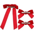 thumbnail image 7 of ELAYARD 3-Pack Red Hair Bows for Girls, Ribbon Bowknot Hair Clips Barrettes, Perfect Accessories for Toddlers, Teens, Xmas & Valentines, 7 of 7