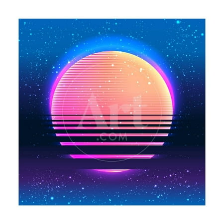 80s Cool Art - Retro Vintage 80S or 90S Geometric Style Abstract Background. Good Design for Textile T-Shirt Print Print Wall Art By Gorbash Varvara
