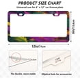 thumbnail image 3 of 2Pcs License Plate Frames Mardi Gras Universal Aluminum License Plate Holder Cover Rust-Proof Car Tag Frame with Screw Caps Home Decor, 3 of 7