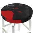 thumbnail image 3 of Hirioo Black Dog Red Background for Round Bar Stool Seat Covers Washable Stool Cushion Slipcover Elastic Bar Chair Covers for 12-14 Inch Chair-13 inch, 3 of 7