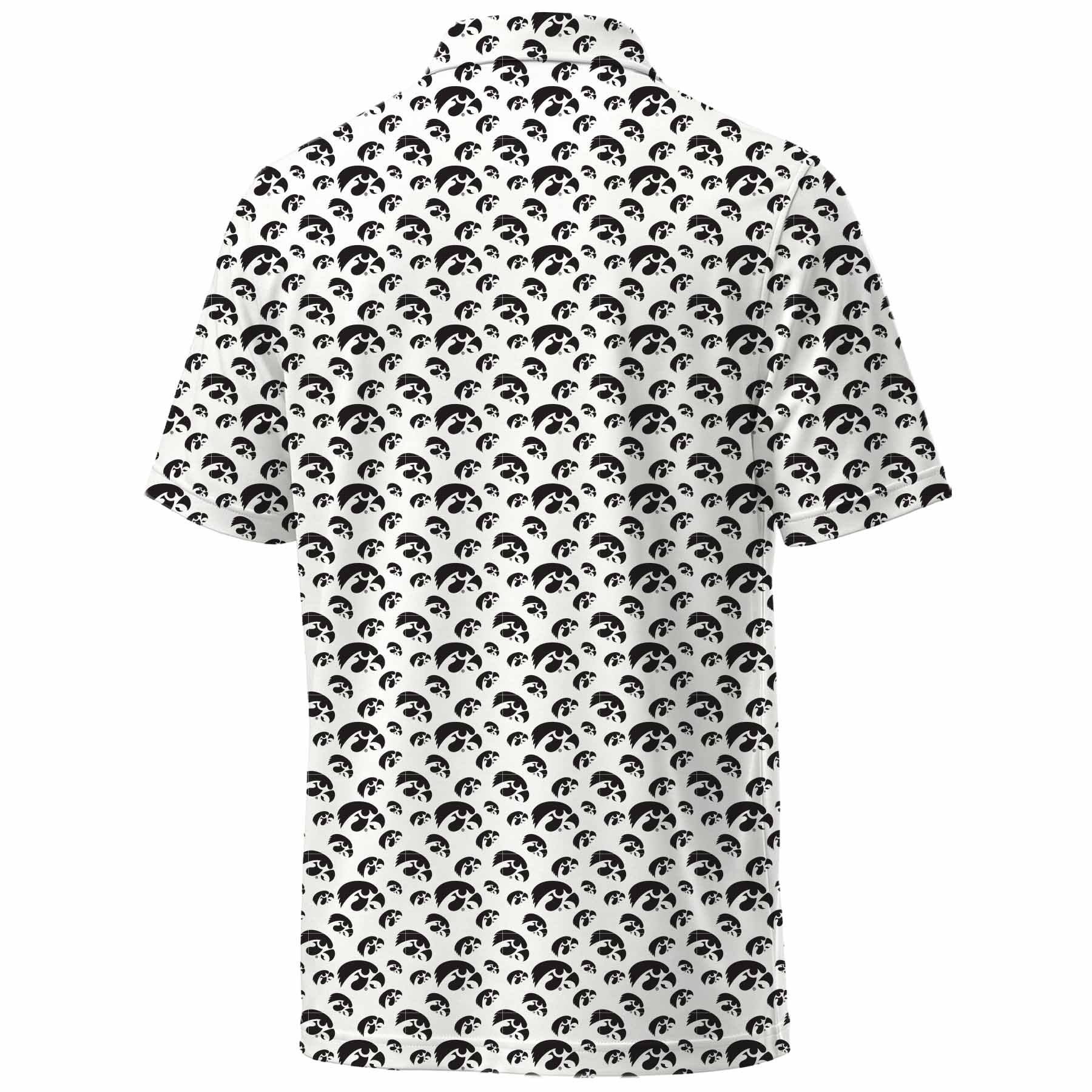 NCAA Mens Iowa Hawkeyes All Over Print Polo