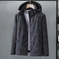 thumbnail image 5 of Abrigo de mujer al aire libre con estampado de hojas cortavientos impermeable para mujer elegante chaqueta con capucha con bolsillos con cremallera para actividades al aire libre, 5 of 5