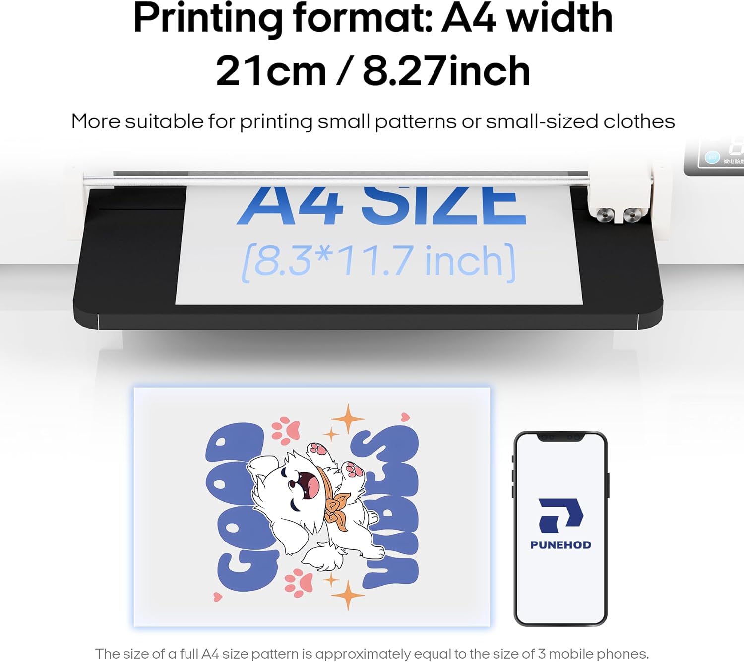 PUNEHOD DTF Printer A4 L800 with Roll Feeder Printer+Oven+Repalce Printhead DTF Transfer Printing Machine