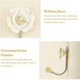 thumbnail image 3 of 2PCS Heavy Duty Flower Wall Hooks Porcelain Clothes Hook for Hanging Scarf Bag, 3 of 9