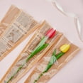 thumbnail image 5 of 100Pcs 2 Styles Single Rose Packaging Bags Kraft Paper Flower Bouquets Wrapping Bags Single Floral Sleeve No Handle for DIY Mother's Day Valentine's Day Wedding Party, 5 of 7