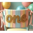 thumbnail image 4 of Glittery Gold One Banner for First Birthday Party, Party Decorations Backdrop Background Photography Props for Celebrations Photo Booth Decor, 4 of 4