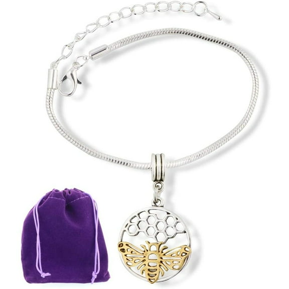Bee Bracelet | Gifts for Women Men Honeycomb Jewellery Accessories Decor Bumblebee Honey
