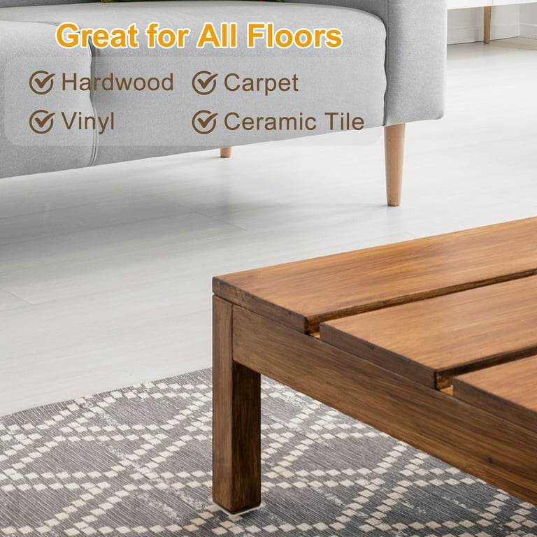 Furniture Sliders 8Pcs 3.5 Plastic Reusable Square Sliding Pads Chair Glides for Carpeted Tile Floors Grey