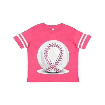 

Inktastic Pink Breast Cancer Ribbon Baseba Gift Toddler Boy or Toddler Girl T-Shirt